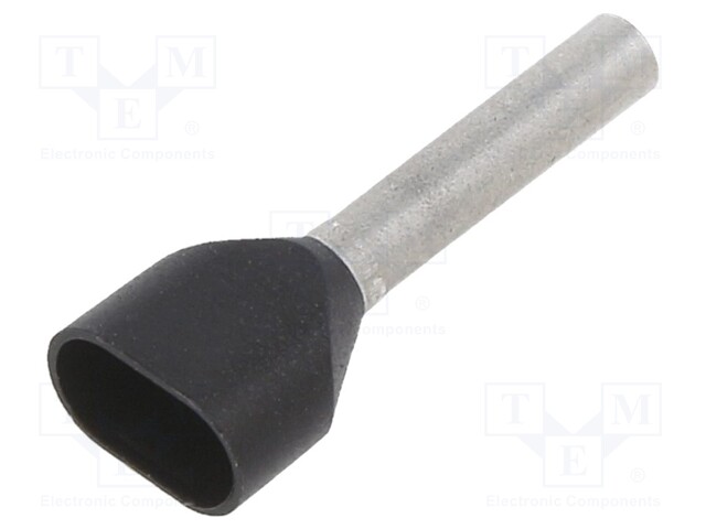 Tip: bootlace ferrule; insulated,double; 1.5mm2; 12mm; tinned