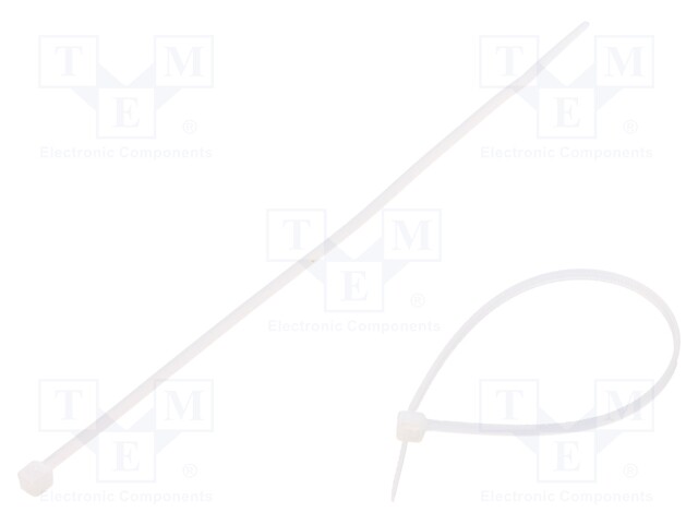 Cable tie; L: 165mm; W: 2.5mm; polyamide; 80N; natural; Ømax: 43mm