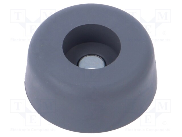 Screw fastened foot; H: 11.1mm; grey; Dim: Ø27mm; Cutout: Ø5.1mm