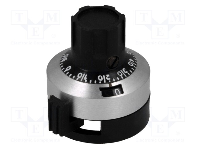 Precise knob; with counting dial; Shaft d: 6.35mm; Ø22.8x23.5mm