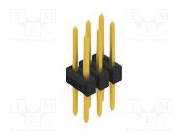Connector: pin strips; pin header; male; PIN: 6; 2.54mm; THT; 2x3