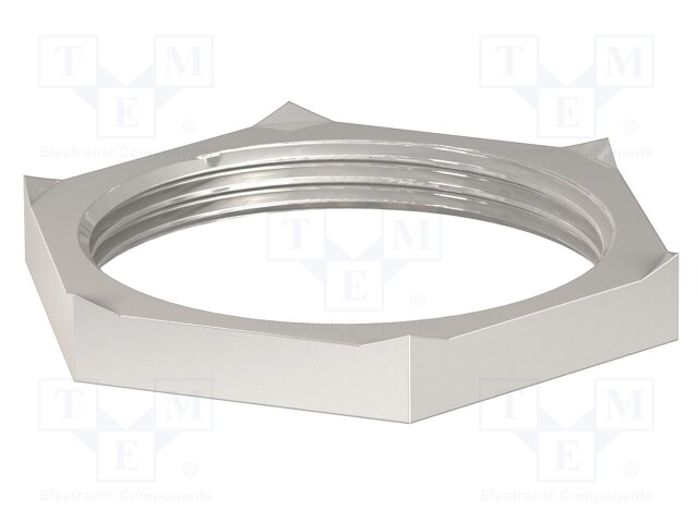 Nut; with earthing; M32; brass; Pitch: 1.5