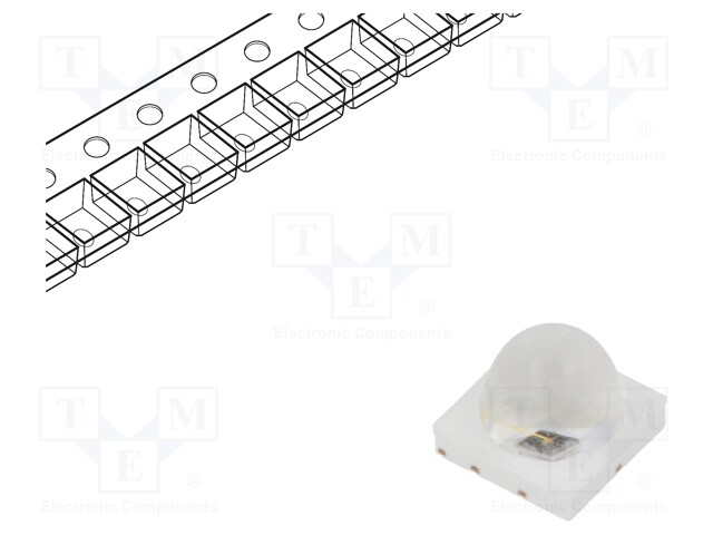 IR transmitter; 830÷850nm; transparent; P opt: 280÷450mW; 40°; SMD