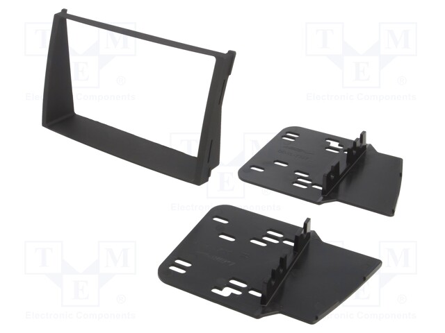 Radio mounting frame; Kia; 2 DIN; black