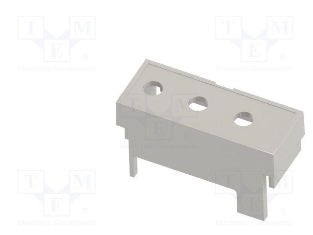 Terminals cover; 2M Modulbox One; grey; 10.16mm; Holes no: 3
