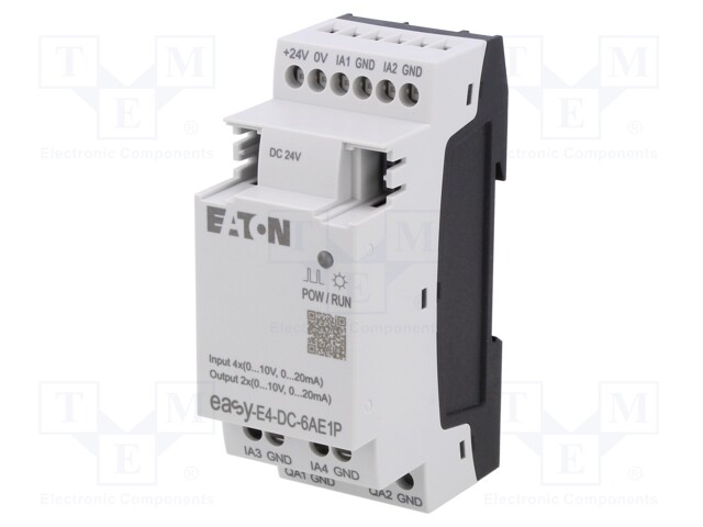 Module: extension; OUT 1: 0÷10V,0/4÷20mA; easyE4; 24VDC; Anal.in: 4