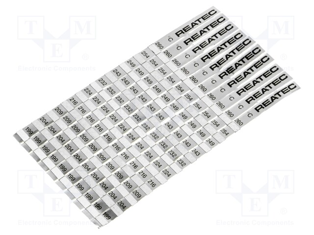 Temperature indicator; 10pcs; Accur: ±1%; 199÷260°C; Resol: 5÷8°C