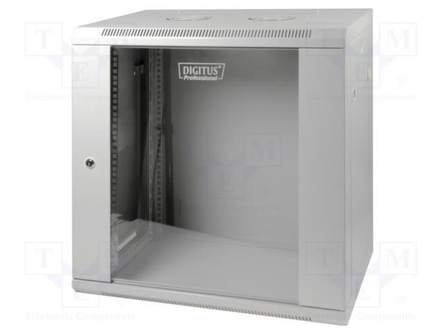 Enclosure: wall mounting; Standard: 19"; 12U; grey; Y: 450mm