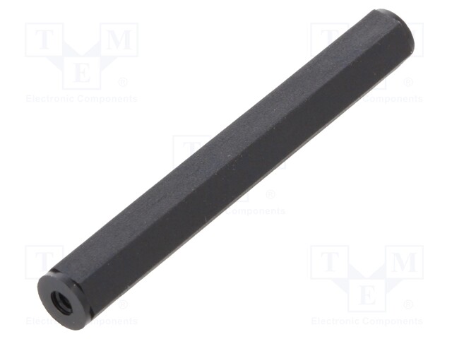Screwed spacer sleeve; cylindrical; polyamide; M2; 40mm