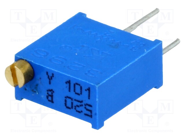 Potentiometer: mounting; multiturn; 100Ω; 500mW; THT; ±10%; linear