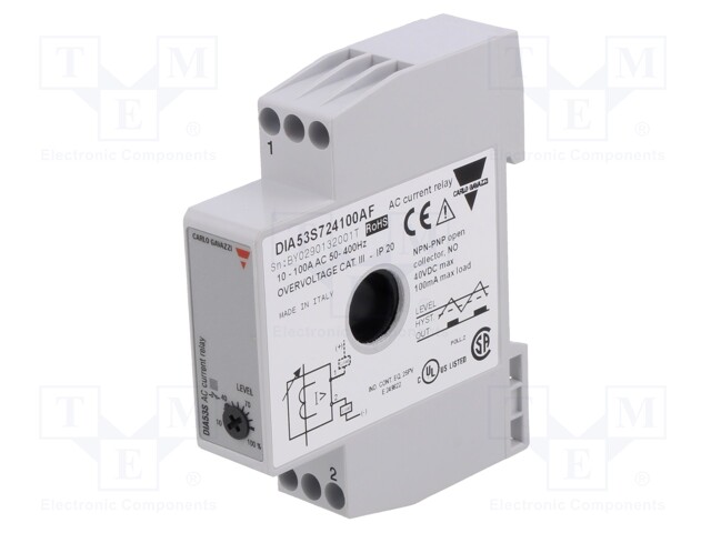 Module: current monitoring relay; AC current; DIN; OC,PNP/NPN