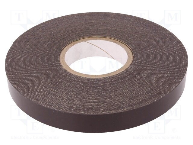 Tape: magnetic; W: 25mm; L: 30m; D: 0.84mm; acrylic; brown