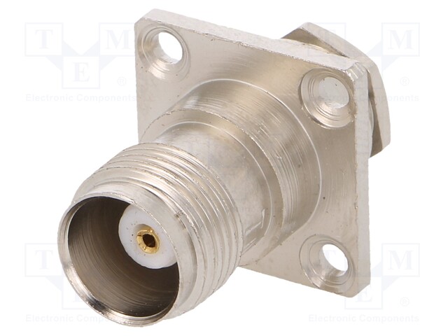 Socket; TNC; female; 50Ω; RG58; clamp; for panel mounting; teflon