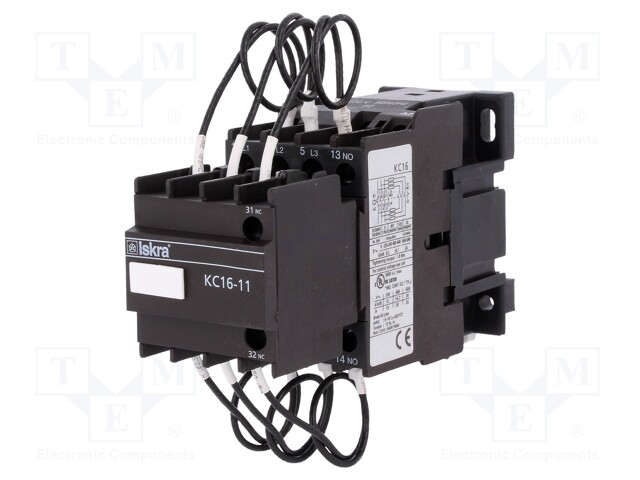 Contactor: 3-pole; Mounting: DIN; Application: for capacitors