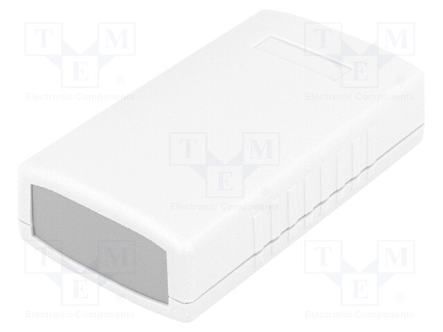 Enclosure: with panel; X: 50mm; Y: 90mm; Z: 24mm; ABS; light grey