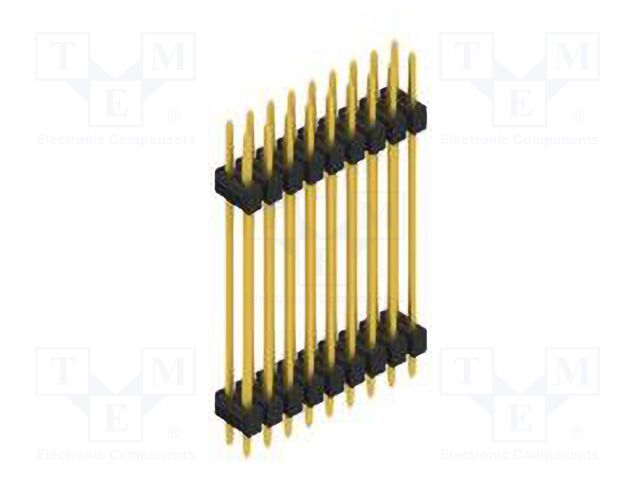 Connector: pin strips; pin header; male; PIN: 18; 2.54mm; THT; 2x9