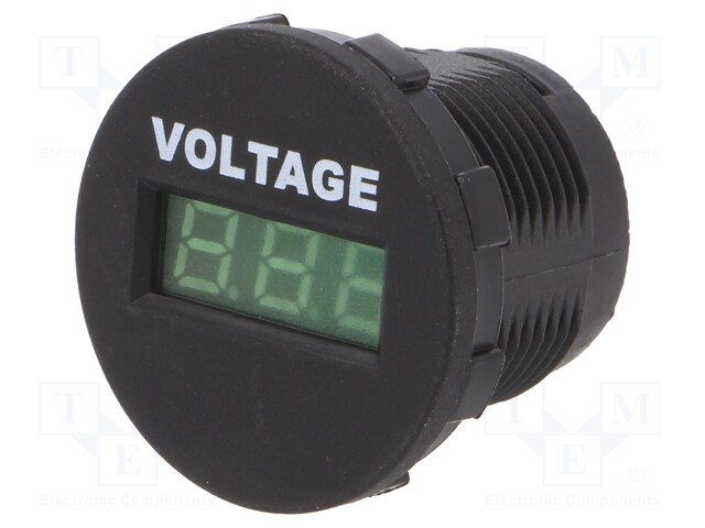 Voltmeter; Sup.volt: 6÷33VDC; VDC range: 6÷33V; black; green