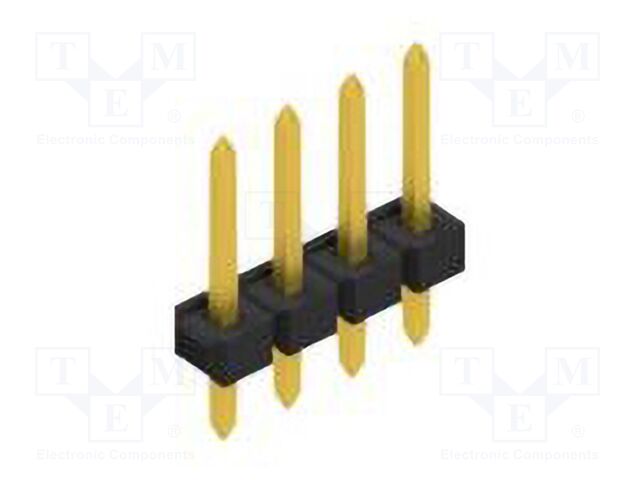 Connector: pin strips; pin header; male; PIN: 4; 2.54mm; THT; 1x4