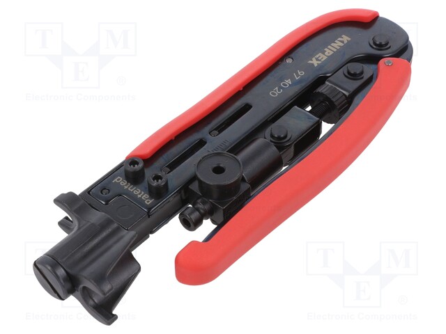 Tool: for crimping colaxial / RF connectors; 175mm