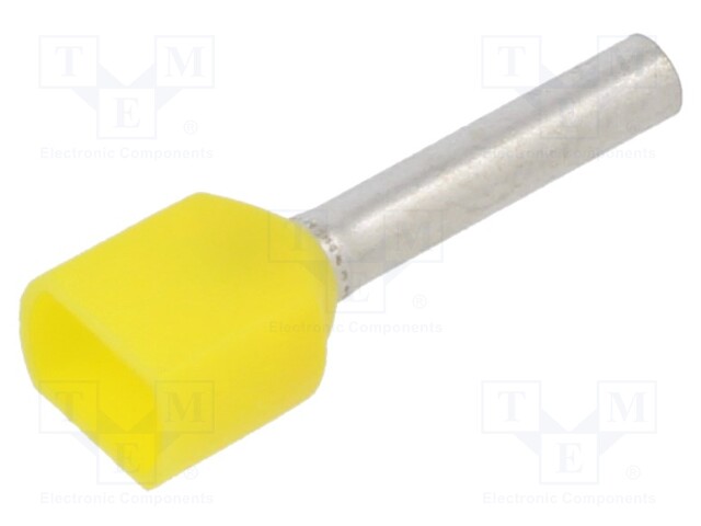 Tip: bootlace ferrule; insulated,double; copper; 1mm2; 12mm; 18AWG
