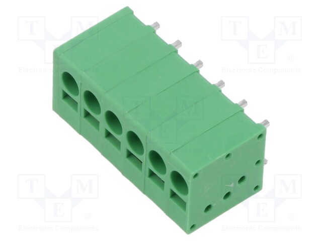 Connector: PCB terminal block; terminal; angled; Plating: tinned