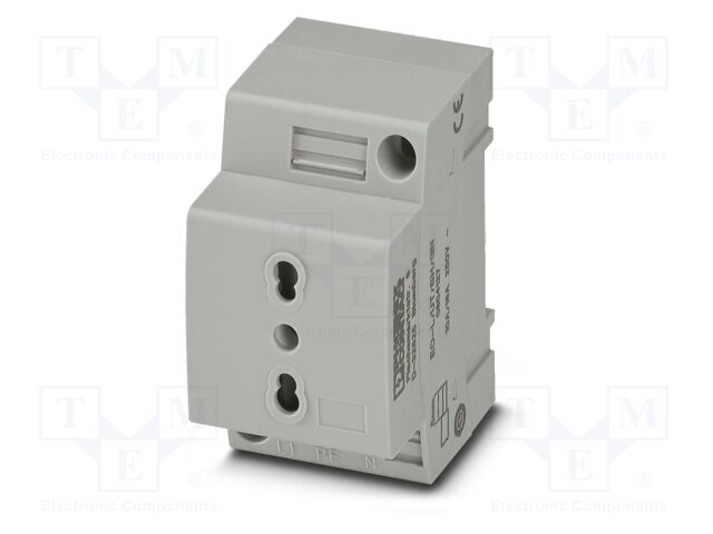 Connector: AC supply; socket; female; 16A; PIN: 3; screw terminal