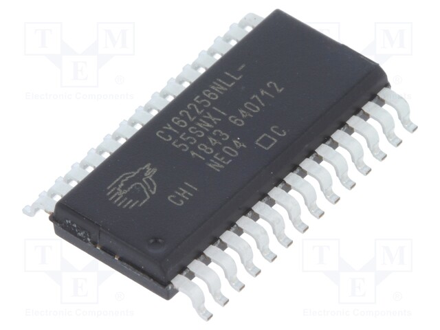 SRAM memory; SRAM; 32kx8bit; 4.5÷5.5V; 55ns; SO28; parallel
