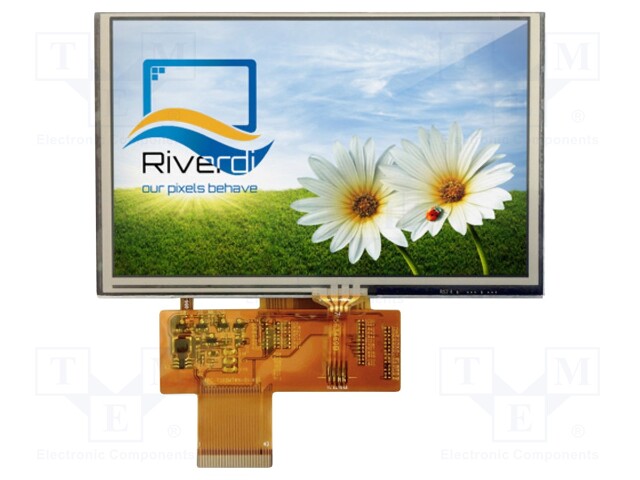 Display: TFT; 5"; 800x480; Illumin: LED; Dim: 120.7x75.8x4.8mm