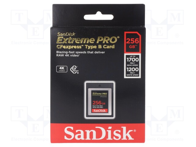 Memory card; Extreme Pro; CFexpress B; 256GB; Read: 1.7GB/s