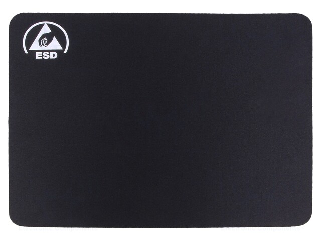 Mouse pad; ESD; electrically conductive material; black