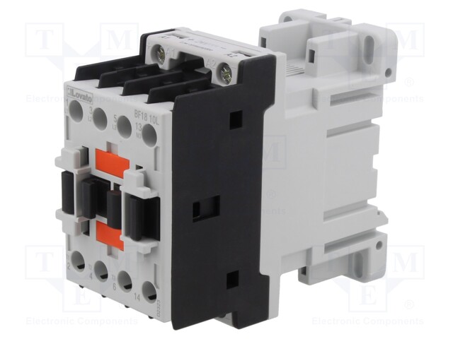 Contactor: 3-pole; NO x3; Auxiliary contacts: NO; 24VDC; 18A; BF