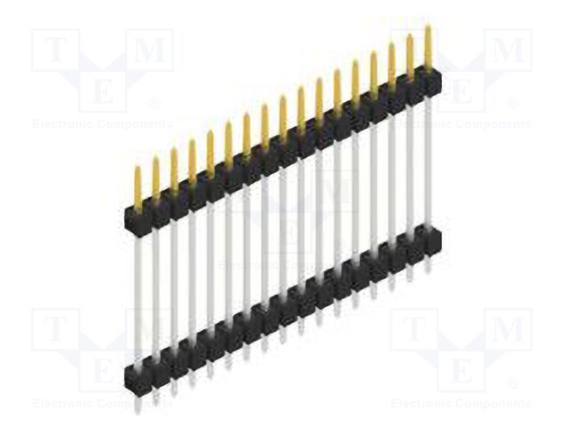 Connector: pin strips; pin header; male; PIN: 17; 2.54mm; THT; 1x17