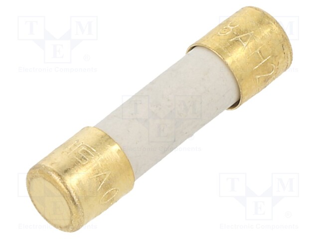 Fuse: fuse; time-lag; 8A; 250VAC; 150VDC; SMD; ceramic,cylindrical