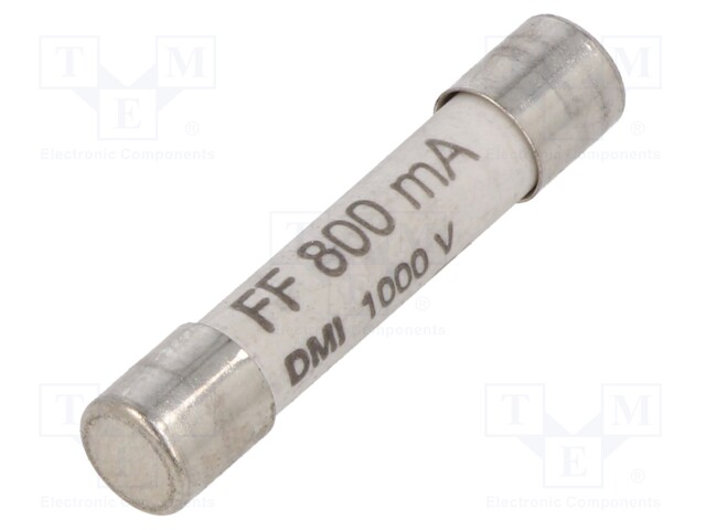 Fuse: fuse; ultra rapid; 800mA; 1kVAC; 1kVDC; ceramic,cylindrical