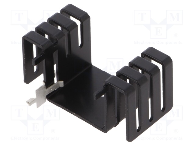 Heatsink: extruded; U; TO220; black; L: 28.7mm; W: 48.3mm; H: 24.1mm