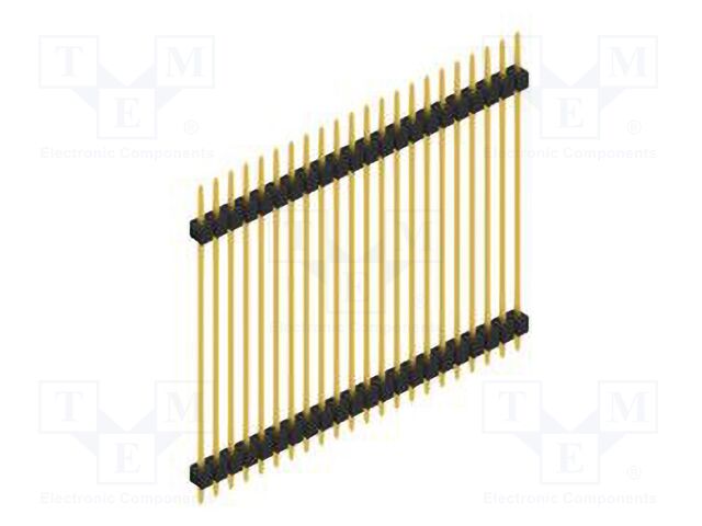 Connector: pin strips; pin header; male; PIN: 22; 2.54mm; THT; 1x22