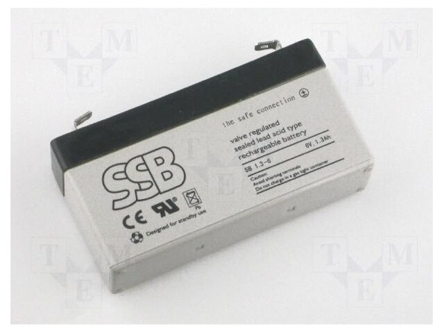 Re-battery: acid-lead; 6V; 1.3Ah; AGM; maintenance-free