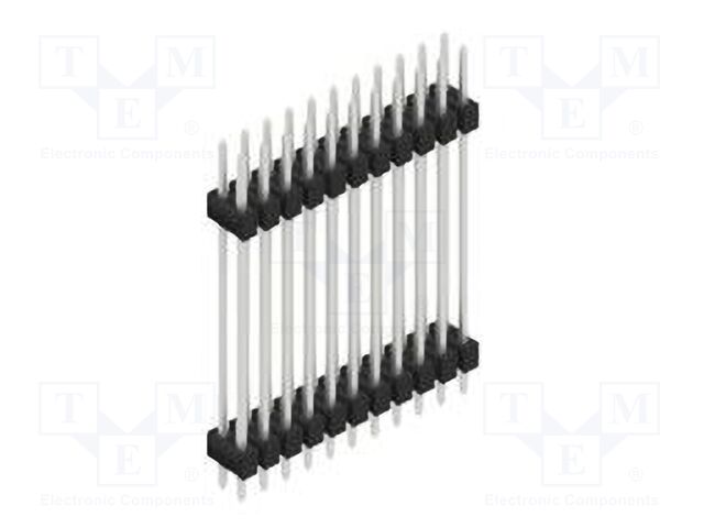 Connector: pin strips; pin header; male; PIN: 22; 2.54mm; THT; 2x11