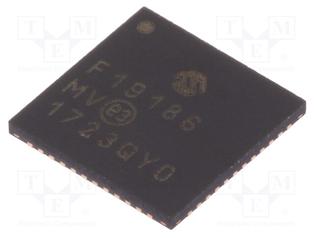 PIC microcontroller; Memory: 28kB; SRAM: 2048B; EEPROM: 256B; SMD