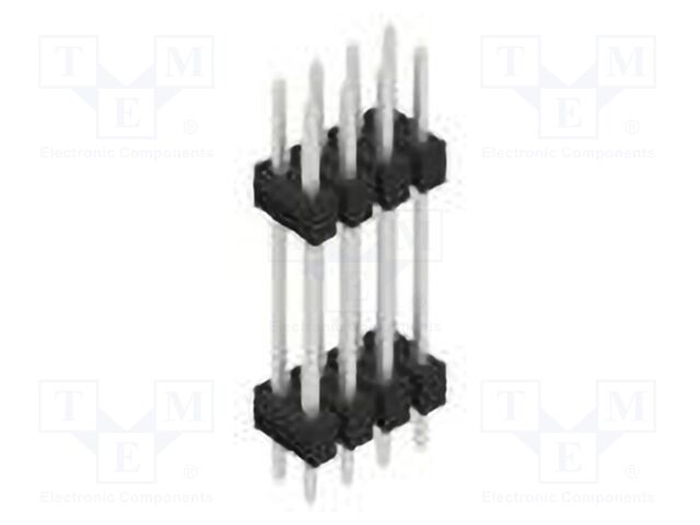 Connector: pin strips; pin header; male; PIN: 8; 2.54mm; THT; 2x4