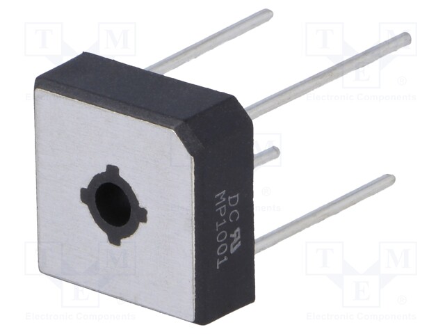 Single-phase bridge rectifier; Urmax: 100V; If: 10A; Ifsm: 240A