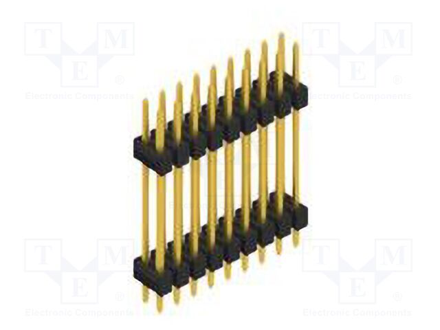 Connector: pin strips; pin header; male; PIN: 18; 2.54mm; THT; 2x9