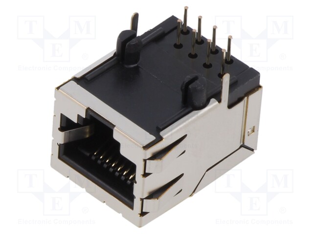 Socket; RJ45; PIN: 8; shielded,with LED; Layout: 8p8c; THT