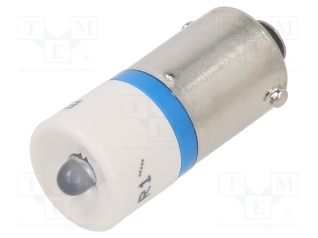Indicator: LED; BA9S,T10; blue; plastic; 24VAC; 24VDC; -20÷60°C