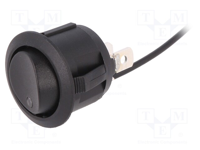 ROCKER; SPDT; Pos: 2; ON-ON; 20A/12VDC; black; LED 12VDC,point; 50mΩ