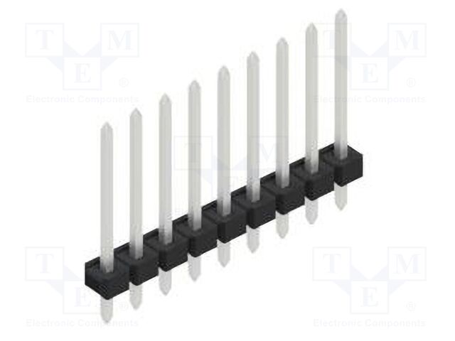 Connector: pin strips; pin header; male; PIN: 9; 2.54mm; THT; 1x9