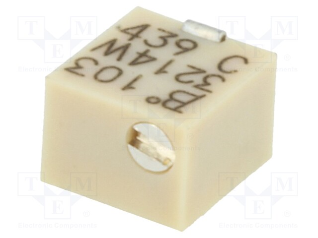 Potentiometer: mounting; vertical,multiturn; 10kΩ; 250mW; SMD