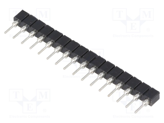 Socket: SIP; PIN: 16; THT; 2.54mm; round pins,bushing contacts