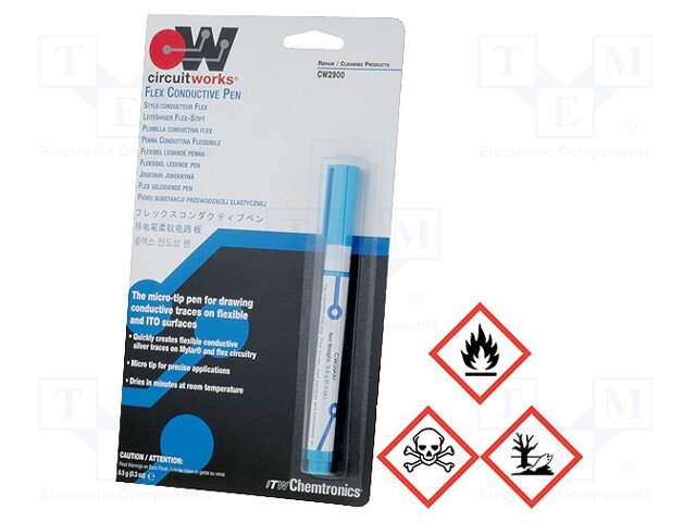 Pen; for drawing tracks on PCB; 9ml; makes flexible tracks; grey