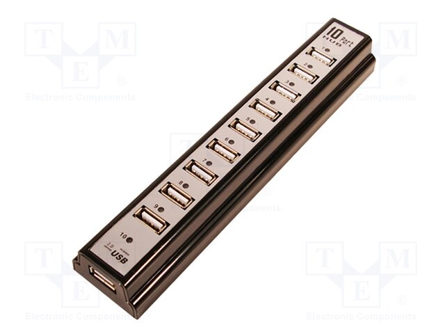 Hub USB; USB 2.0; PnP; Number of ports: 10; 480Mbps